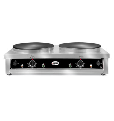 Pancake- und Crepeseisen 2 x Ø 40cm 3+3kW 230V