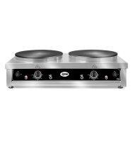 Pancake- und Crepeseisen 2 x Ø 40cm 3+3kW 230V