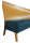 Sitzbank Polsterbank mit Holzlehne Modular 3-tlg. Mid-Century-Stil