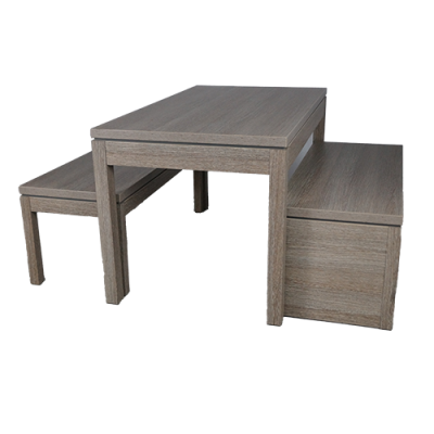 Wohnzimmerset Essgruppe1 Sitzank 1 Sitzbox mit Tisch aus Pressholz gebraucht