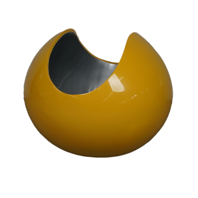 Deko Design Vase Kübel Schale Hochglanz gelb B-Ware