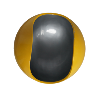 Deko Design Vase Kübel Schale Hochglanz gelb B-Ware