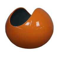 Deko Design Vase Kübel Schale Hochglanz gelb B-Ware