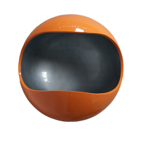 Bodenvase Vase Pflanztopf XXL Hochglanz Orange °60/Höhe 52cm