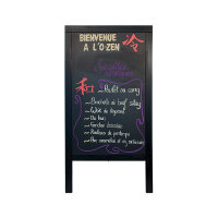 Kundenstopper WOODY mit Kreideoberfläche 120 x 70 cm...