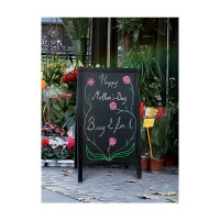 Kundenstopper WOODY mit Kreideoberfläche 12x70cm SECURIT