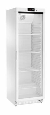 Cookmax Kühlschrank mit Glastür weiß 360 Liter 600 x 600 x 1855 mm 230V B-Ware