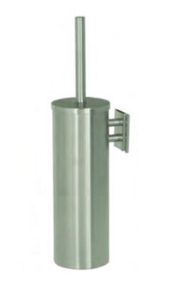 Cookmax Toilettenbürste mit Behälter Edelstahl matt mit Wandhalterung 95 x 95 x 270 mm B-Ware