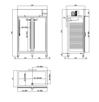 bergman Profiline 1400 Edelstahl Tiefkühlschrank -...