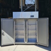 ECOLINE 1400 Gastro Edelstahl-Kühlschrank 2-türig GN 2/1 -1300 Liter