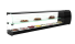 Neumärker Kühlvitrine Slim 6 x GN 1/6 schwarz 1350x240x390mm B-Ware