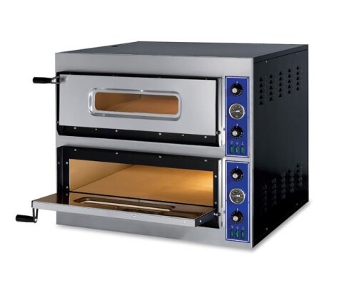 GGF Pizzaofen E-Start Line mit zwei Kammern für 8 Pizzen Ø  320 mm 900x785x750 mm 8,4 kW 230-400V