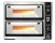 GMG - Pizzaofen PF70105 Lux mit Thermometer elektrisch - 6+6 x Ø33cm | 15 kW,3NAC | 400V - Edelstahl 2 Backkammern Vollschamottstein 970x1240x760mm