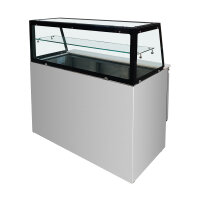 Saladette 2 Türen, 90 x 70 gerader Glasaufbau,...