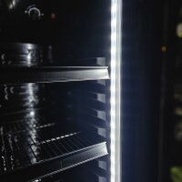 Getränkekühlschrank mit Glastür schwarz...
