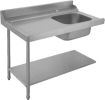 PAL120SX Zulauftisch Links mit Becken 1200x715x850mm B-Ware