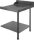 PA70DX Auslauftisch Rechts mit 105mm hohen Wandanschluss Korbführungsprofil zur Maschine fallend, sowie einem Abstellboard mit 180mm Bodenfreiheit 700x715x850mm B-Ware