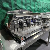La Pavoni Diamante Automatic 3-Gruppig Edelstahl-Rubinrot...