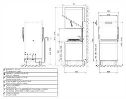 Smeg Haubengeschirrspülmaschine mit Ablaufpumpe Reinigedosierer Klarspüldosierer  9,7kW 400V B-Ware