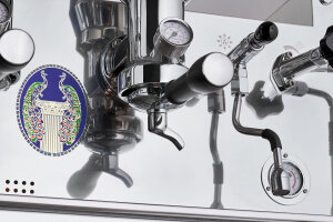 La Pavoni Diamante Handhebel-Espressomaschine 3-Gruppig Edelstahl-Gold 5,4kW 400V B-Ware