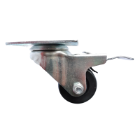 Lenkrolle Ø 55 mm mit Anschraubplatte und Bremse