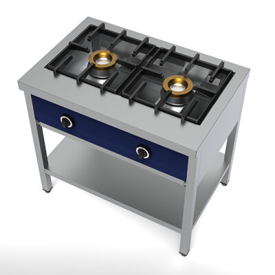 Pancake Gaskocher mit 2 Brennern je 8 kW