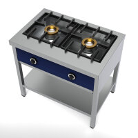 Pancake Gaskocher mit 2 Brennern je 8 kW