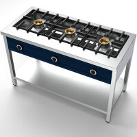 Pancake Gaskocher mit 3 Brennern je 8 kW