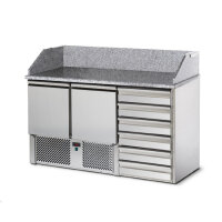 Pizzatisch mit 2 Türen GN 1/1 und 6 neutrale...