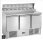 Cookmax Saladette GN 1/1 3 Türen Edelstahl- Arbeitsplatte Toppingaufsatz 8 x GN 1/6 230V 1365x700x950mm Refurbished