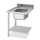 Smeg Zulauftisch mit Aufkantung und Grundboden Anbau links mit Becken 700x800x821mm B-Ware