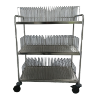 B.PRO Servierwagen 3 Borde mit Aufsatzgestell 1000x600mm...