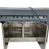 B.PRO Warmbuffet  4 x GN1/1 max Tiefe: 200 mm Farbe Verkehrsgrau B mit beheizbarem Unterbau B-Ware