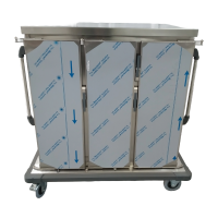 B.PRO Tablett-Transportwagen mit 3 Flügeltüren...