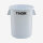 THOR ® Runder Behälter 75L 49 x 57 cm verfügbare Farben: BLAU, GRAU, WEISS, GELB, GRÜN, ROT, BLAU, BRAUN
