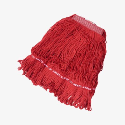 Mischgewebe-Mopps Mopp Größe Groß Kopfband Farbe ROT Kopfband Größe 3,2 cm verfügbare Farben: BLAU, GRÜN, ROT, WEISS