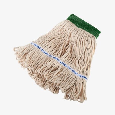 Baumwollmopp Mopp Größe Mittel Kopfband Frabe GRÜN Kopfband Größe 12,7 cm verfügbare Farbe: WEISS