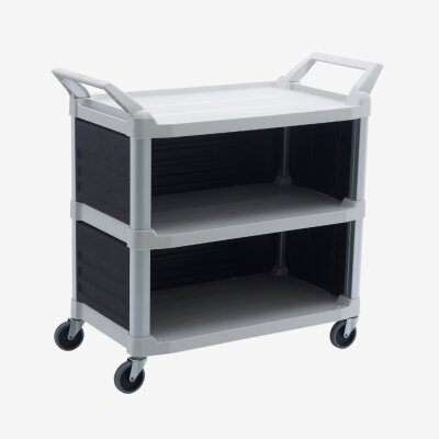HI5 ® Universalwagen mit geschlossenen Seitenteilen auf drei Seiten max. Belastung 135 kg  103.2 × 50.8 × 96 cm Farbe: BLA, OWHT