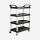 HI5 ® Wagen mit 4 Ablageflächen max. Belastung 135 kg 103.2 × 50.8 × 129 Farbe: SCHWARZ