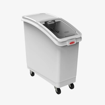 Lebensmittelbehälter auf Rollen mit Schiebedeckel 80 L 74.3 × 33.4 × 75.5cm Farbe: Weiß