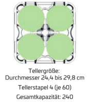 Kompakter verstellbarer Geschirrwagen Maße: 68.0 × 68.0 × 81.0cm verfügbare Farben: Schwarz , dunkel Braun, Gesprenkeltes Grau
