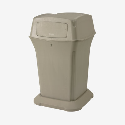 BEAUCAN ® Dekorativer Abfallbehälter, Zwei Seiten mit Beweglichen Türen 170L 63,2 x 63,2 x 105,4 cm verfügbare Farben: BEIGE, SCHWARZ