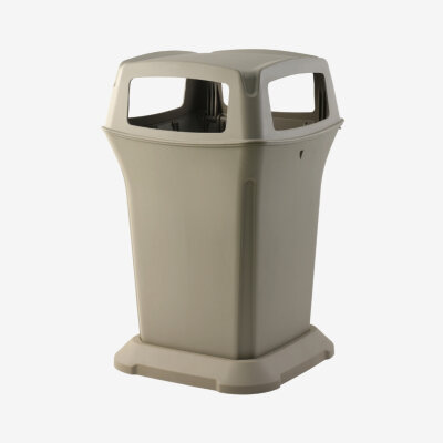 BEAUCAN ® Dekorativer Abfallbehälter, Vierseitige Öffnungen 170L 63,2 x 63,2 x 105,4 cm verfügbare Farben: BEIGE, SCHWARZ