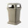 BEAUCAN ® Dekorativer Abfallbehälter, Vierseitige Öffnungen 170L 63,2 x 63,2 x 105,4 cm verfügbare Farben: BEIGE, SCHWARZ