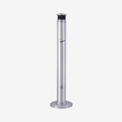 TERMINATOR ® Standaschenbecher für Zigarettenstummel 9,8L 30 x 104 cm Farbe: METALLIK SILBER