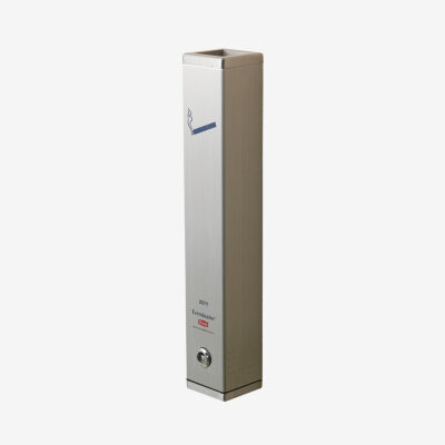 TERMINATOR Wandaschenbecher für Zigarettenstummel 2,5L 8 x 8 x 48 cm verfügbare Farbe: METALLIK SILBER