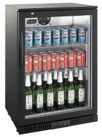 Back-Bar-Flaschenkühlschrank schwarz 138 Liter B-Ware