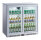 Back-Bar-Flaschenkühlschrank mit 2 Türen silber 208 Liter