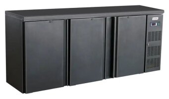 Flaschenkühltisch mit 3 Türen schwarz 335 Liter