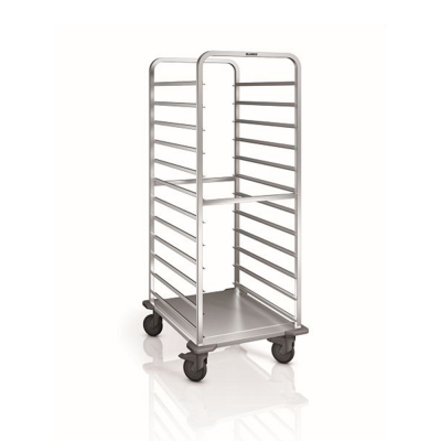 B.PRO Tablettwagen Edelstahl auf Rollen für 24 GN Tabletts RWR VP 163